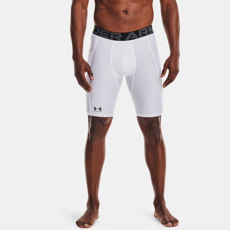 Under Armour Men's HeatGear® Pocket Long Shorts White / Black XS